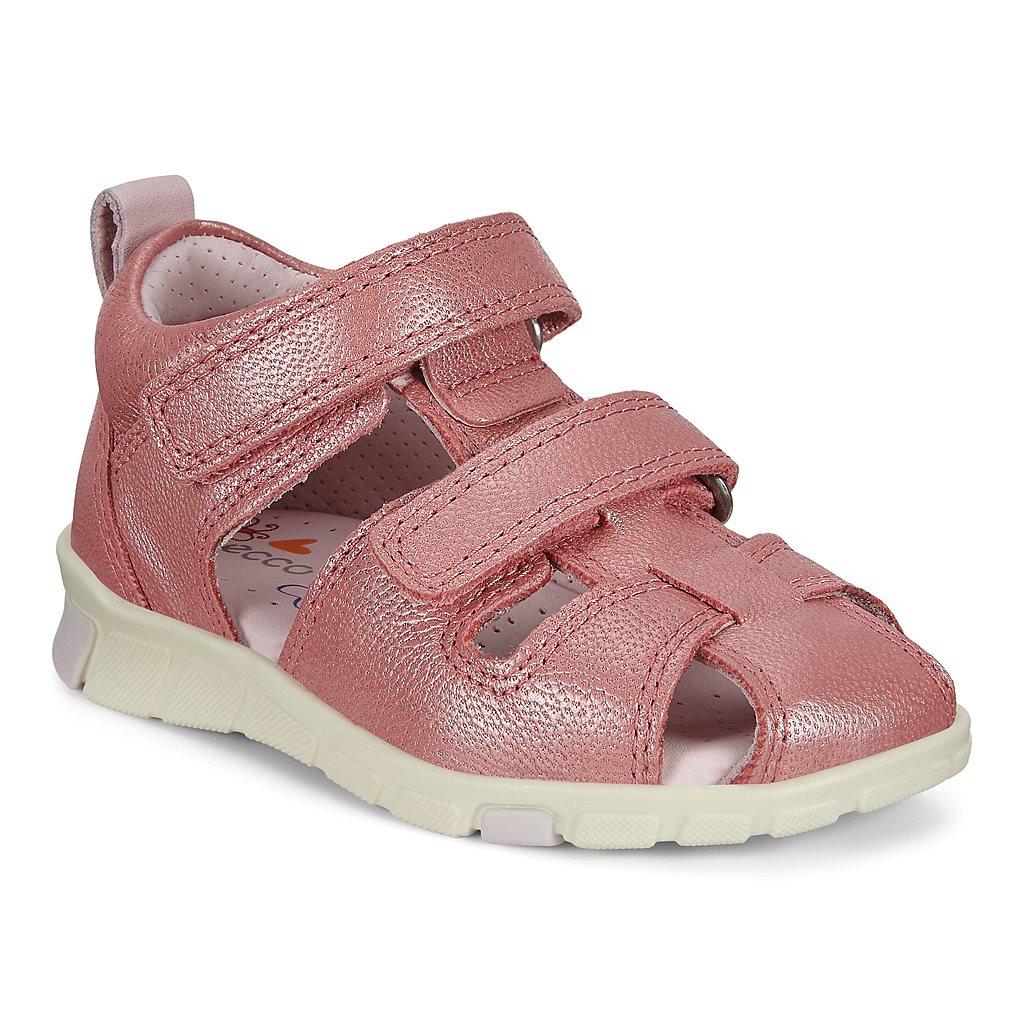 Ecco Mini Stride Girls Sandals Pink Sales - India DBU-419536